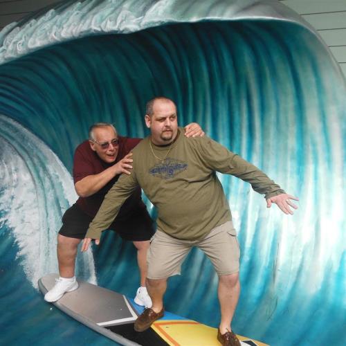 hold on Daddy, that's a big one