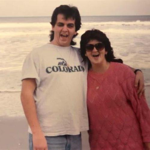 Dave 16 years old with Mom, Daytona Beach