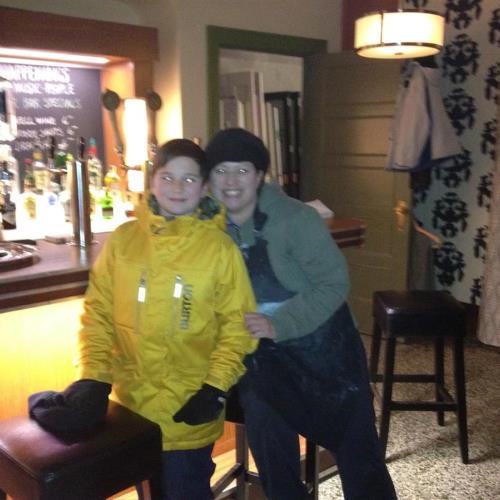 First night working  Jack delivered pizzas inside to set