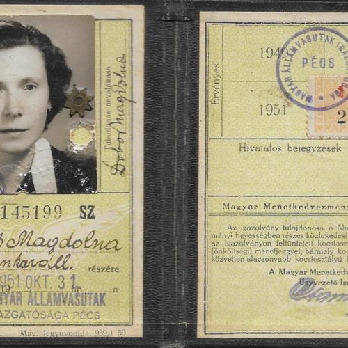 Rail pass dated October 31, 1951